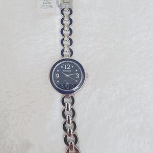 NWT Chico's blue and silver watch